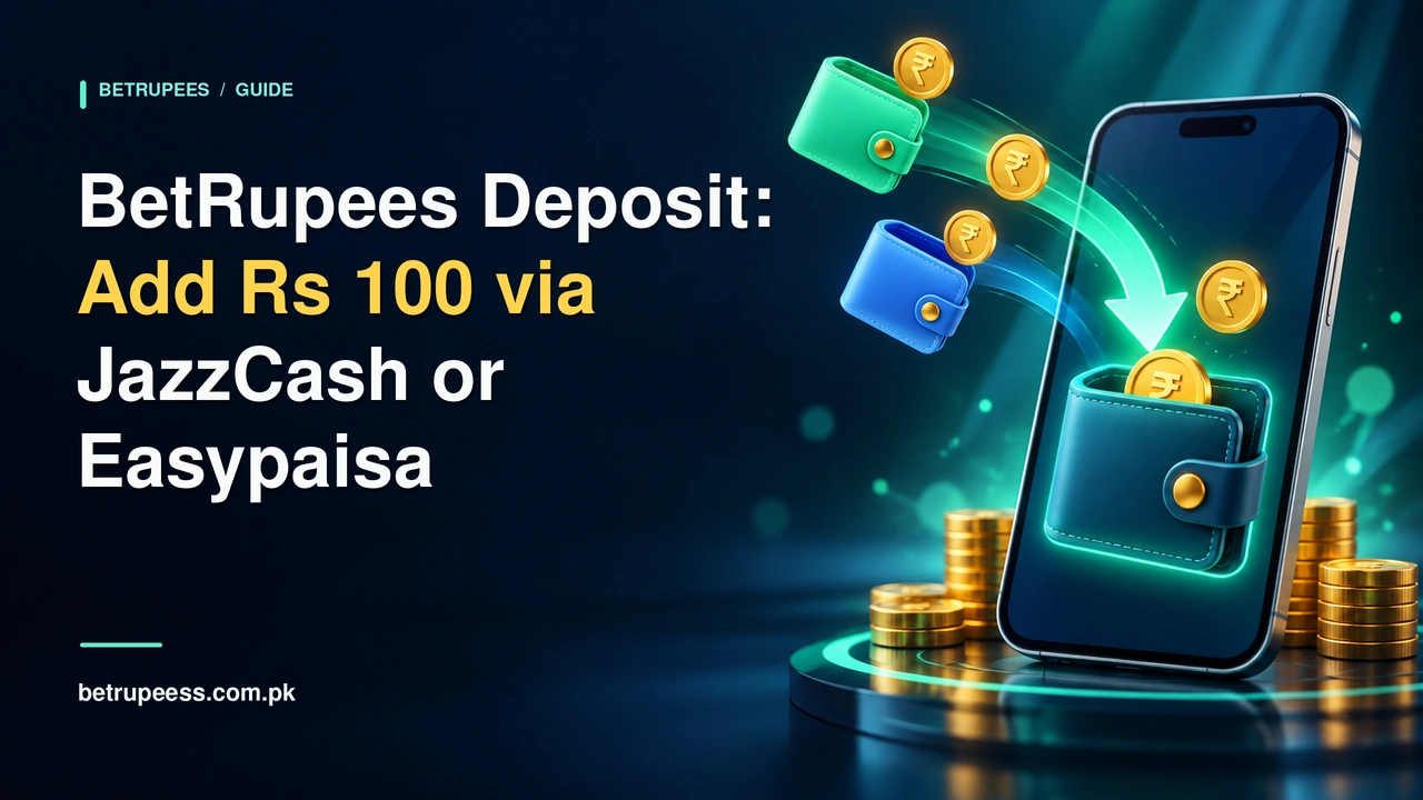 BetRupees Deposit: Add Rs 100 via JazzCash or Easypaisa